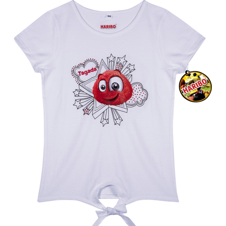 T-shirt Fille Tagada Blanc et Strass image number null